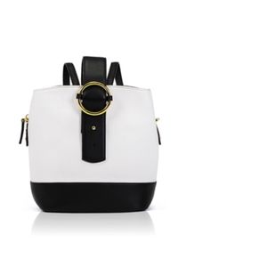 PARISA WANG  Addicted Backpack White Canvas/Black